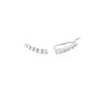 Orecchini Mabina Donna Lunetta in Argento Zirconia 563103 - 563103